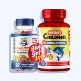 ميجان للاطفال اوميجا- 3 و زيت السمك 120 قطعة +بروفي كيدز اكسترا فيتامينات متعددة 60 قطعة - Nabda Egypt